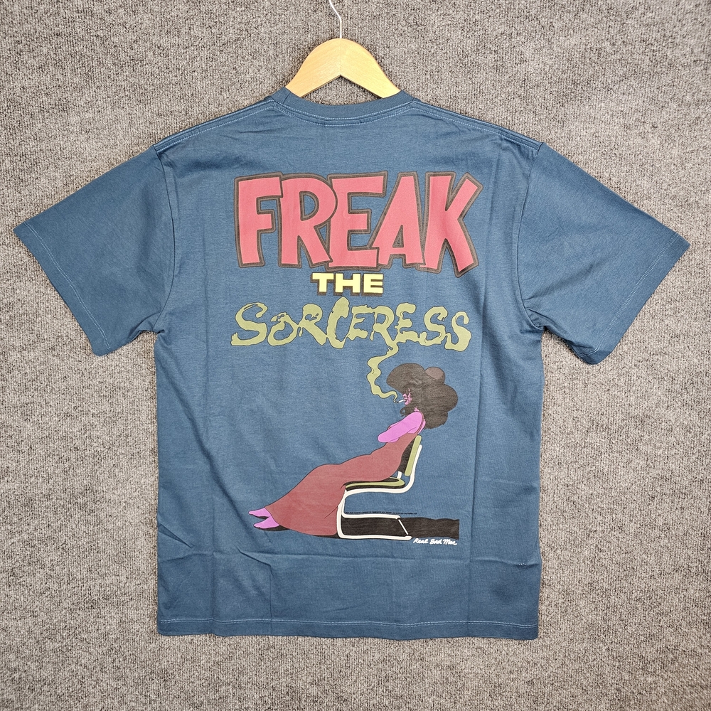  Real Bad Man "Freak Sorceress" Graphic Tee | Deep Dive Teal Blue | 100%